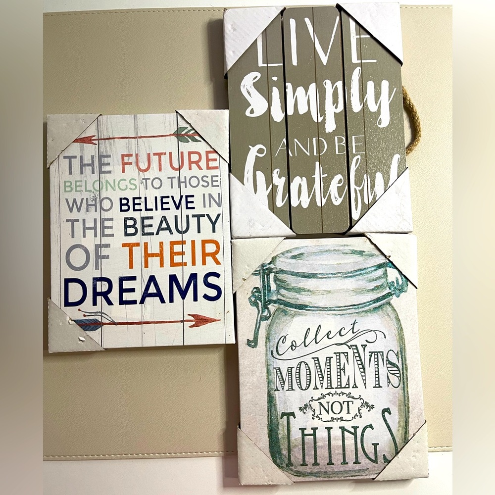 3-Pack Message Wall Decor